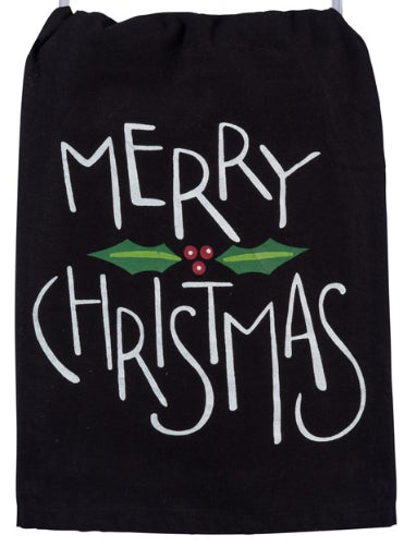 Merry Christmas Holly Kitchen Towel - Jilly's Socks 'n Such