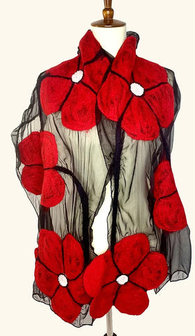 Pomegranate Moon: “Winter Flower” scarf
