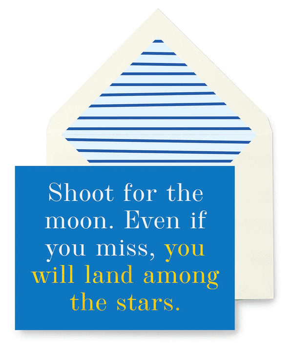 “Shoot for the moon…” Greeting Card - Jilly's Socks 'n Such