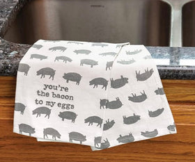YOU’RE THE BACON TO MY EGGS Kitchen Towel