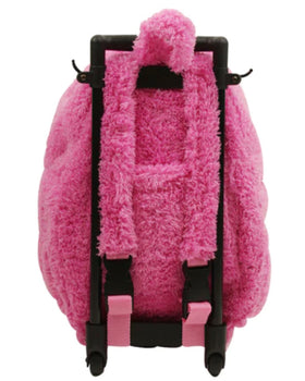 Rolling Child’s Backpack with Removable Plush
