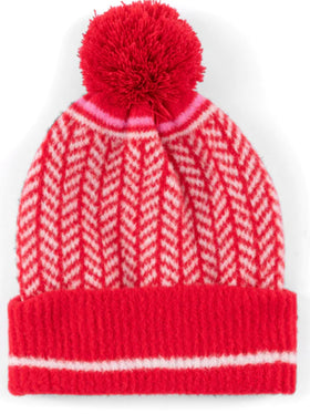 SHIRALEAH Pom Hat-Bowie Red
