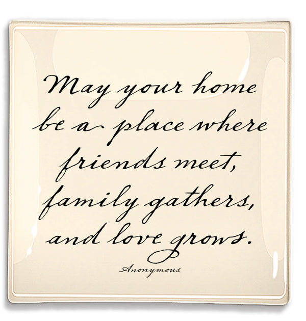 “May your home be a place…” Glass Decoupage Tray by Ben’s Garden - Jilly's Socks 'n Such