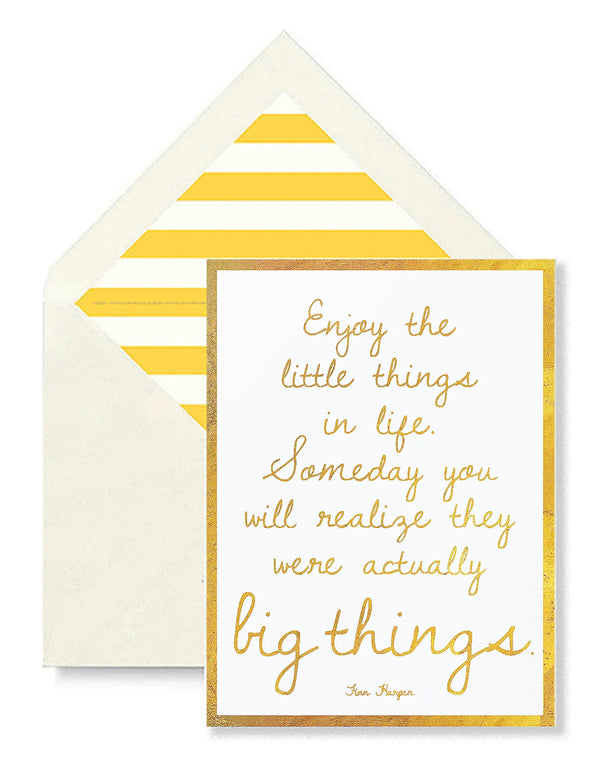 “Enjoy the little things…” Greeting Card - Jilly's Socks 'n Such