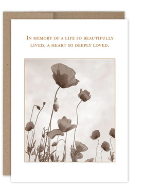 “In memory of a life…..” Shannon Martin sympathy card