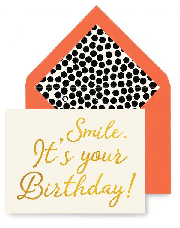 “Smile.  It’s your Birthday!”  Greeting Card - Jilly's Socks 'n Such