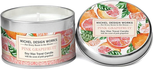 Pink Grapefruit - Soy Wax Travel Candle 5.5oz - Jilly's Socks 'n Such