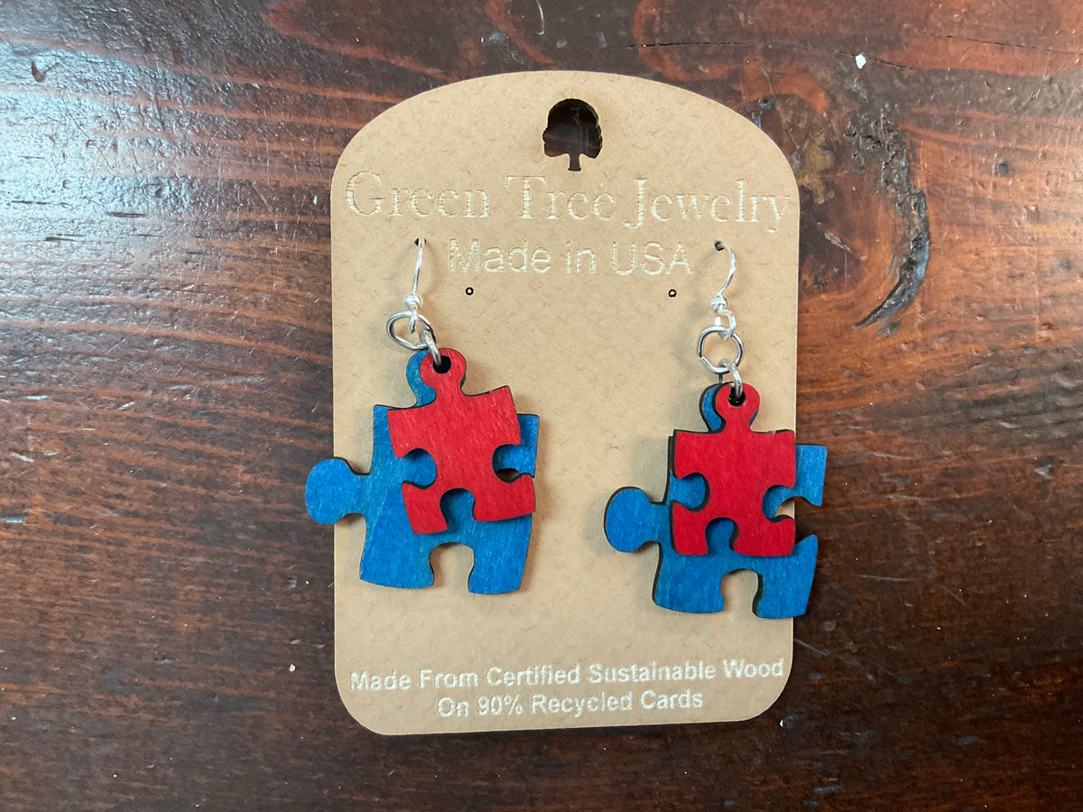 Puzzle Piece Earrings