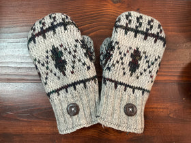 Recycled Sweater Mittens- “Retro”