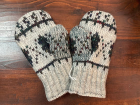 Recycled Sweater Mittens- “Retro”