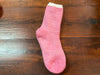 Pink, Red & White Fuzzy Socks with Grippers