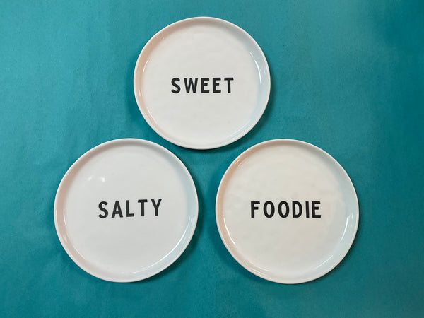 Porcelain Appetizer Dish - Foodie - Jilly's Socks 'n Such