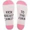 Unisex “Kick Breast Cancer to the Curb” Socks - Faith Hope and Healing - Jilly's Socks 'n Such