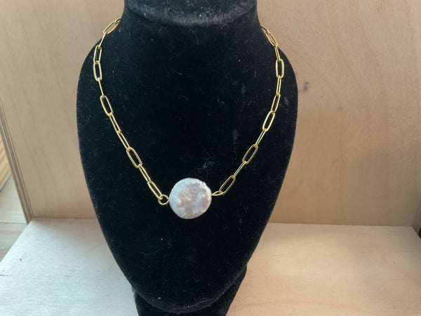 Coin Pearl Necklace - Jilly's Socks 'n Such
