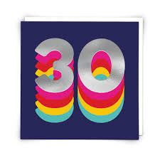 “30” Cloud Nine Card - Jilly's Socks 'n Such