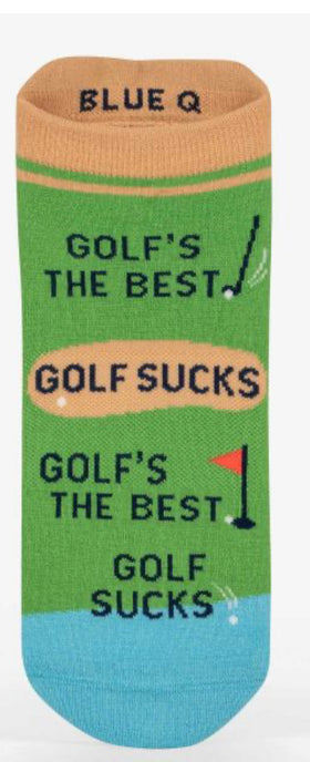 “Golf’s the best Golf Sucks Golf’s the best Golf sucks” Sneaker Sock