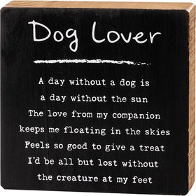 “Dog lover” Block Sign