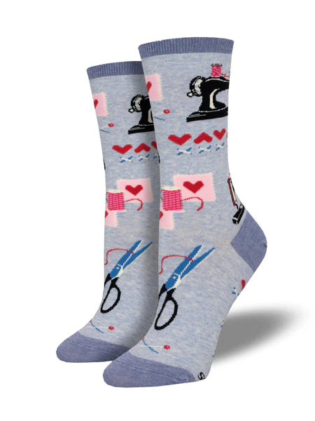 Women’s “Sew In Love” socks - Jilly's Socks 'n Such