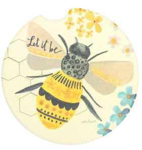 Stone Bee Car Coaster- “let it be”