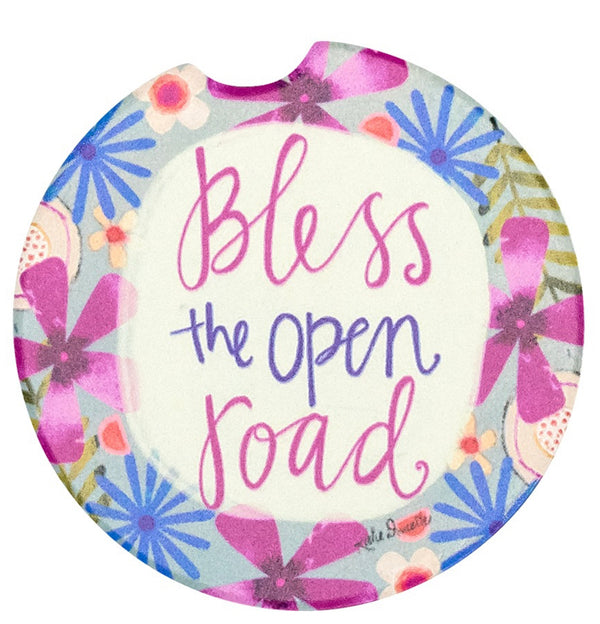 Stone Car Coaster- “Bless the open road” - Jilly's Socks 'n Such
