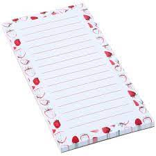 Strawberry Magnetic List Pad - Jilly's Socks 'n Such