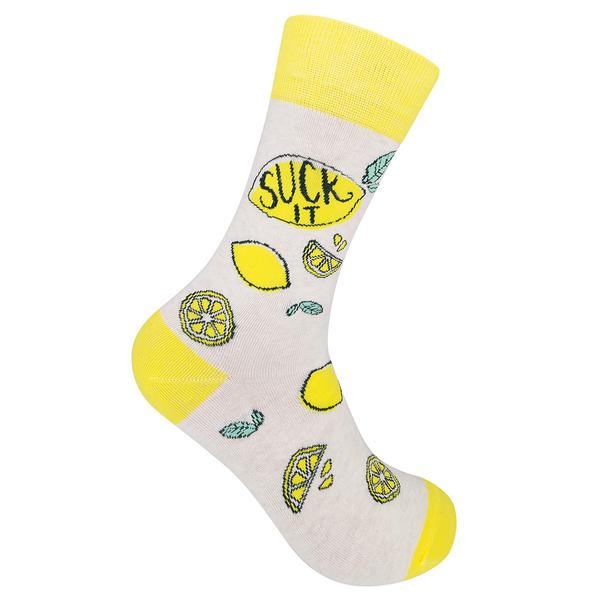 “Suck It!” Lemon Socks - One Size - Jilly's Socks 'n Such