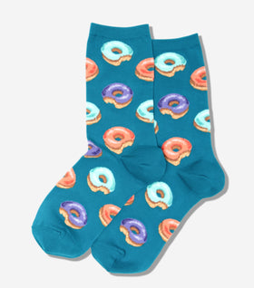 Women's Donut Socks - Turquoise
