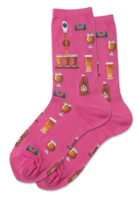 Women’s Pink Craft Beer Pint Socks
