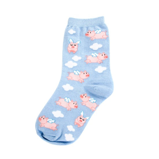 Kids-Pigs Fly Socks - Jilly's Socks 'n Such