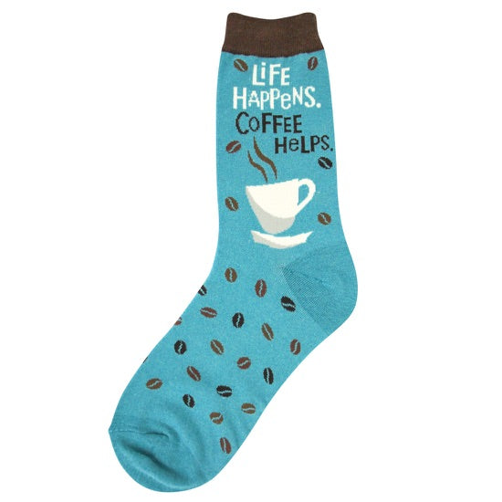 Women’s Life Happens, Coffee Helps Socks - Jilly's Socks 'n Such