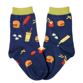 Kid's Burgers and Fries Socks -Various Sizes