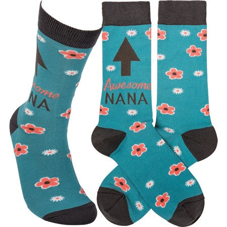 Awesome Nana Socks - One Size - Jilly's Socks 'n Such