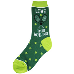 Women’s Tennis “Love Means Nothing” Socks - Jilly's Socks 'n Such