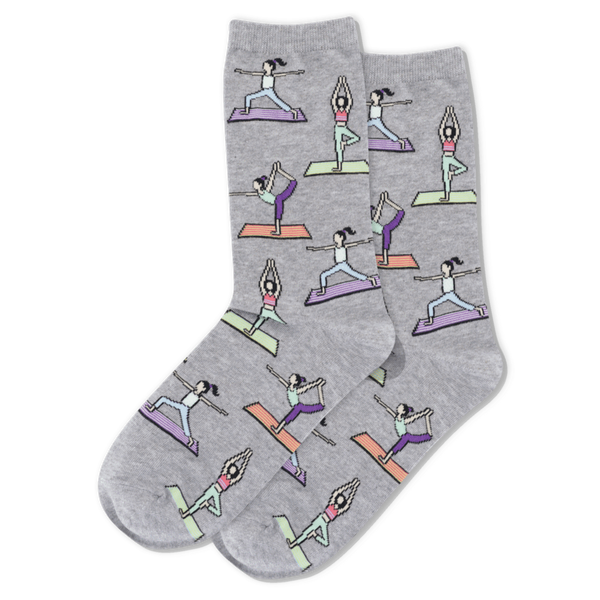 Women’s Yoga Grey Socks - Jilly's Socks 'n Such