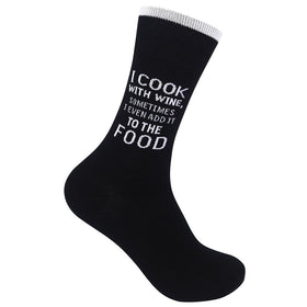 “I Cook with Wine” Socks - One Size