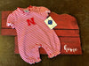 Kids Baby Striped Bubble Nebraska Footie Pajama Romper - Jilly's Socks 'n Such