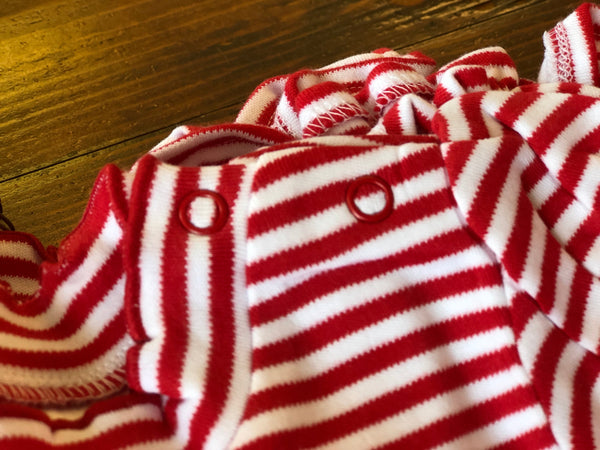 Kids Baby Striped Bubble Nebraska Footie Pajama Romper - Jilly's Socks 'n Such