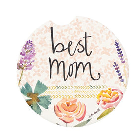 Stone Car Coaster- “best mom”