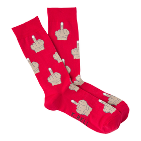 Men’s-Middle Finger Socks (grey & black & red)