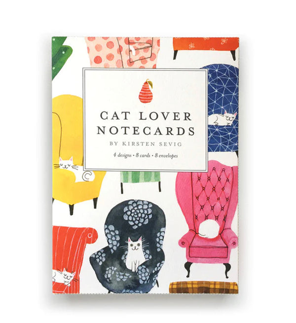 Kirsten Seville Cat Lover notecards - Jilly's Socks 'n Such