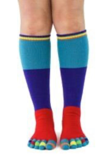 Women’s Toe Socks Colorblock - Jilly's Socks 'n Such
