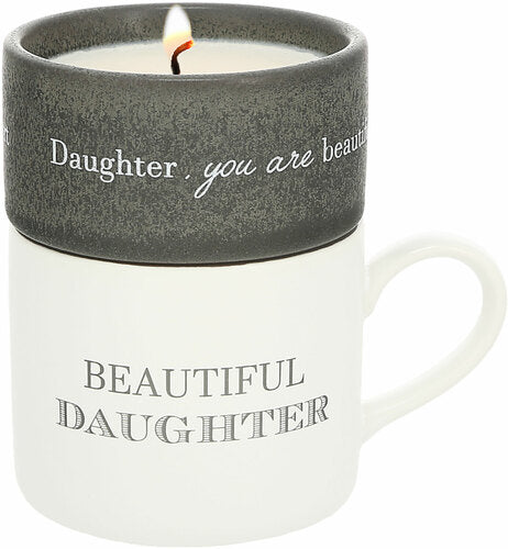 “Beautiful Daughter” Mug & Candle Set - Filled with Warmth - Jilly's Socks 'n Such