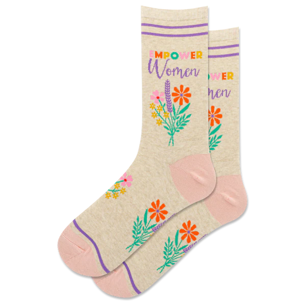 Women’s “Empower Women” Wildflower Socks - Jilly's Socks 'n Such