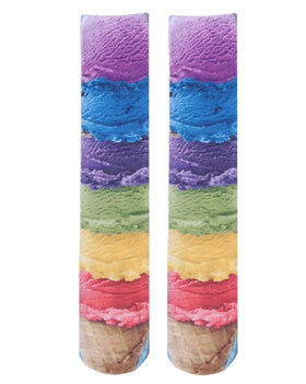 Rainbow Ice Cream Knee High Socks