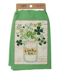 “Lucky Us” Kitchen Towel - Jilly's Socks 'n Such