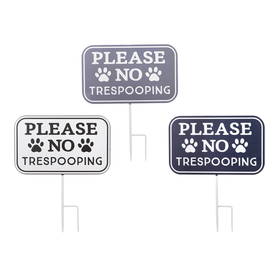 “Please No Trespooping” Mini Stake Sign