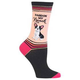 Women’s “Pardon My French (Bulldog)” Sock