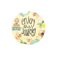 Stone Car Coaster- “enjoy the journey”