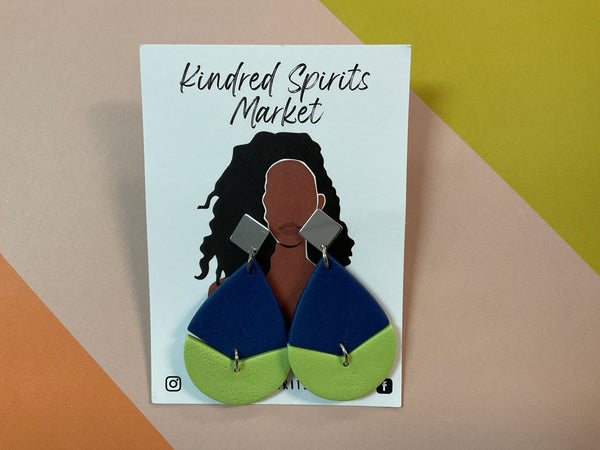 Kindred Spirits Market Earrings Style 1150 - blue and green - Jilly's Socks 'n Such