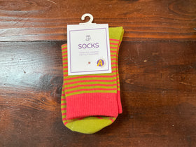 Women's Striped Socks - Orange